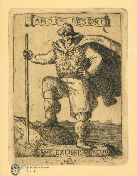 Ex Libris Gino Sabattini (Amo nesciri)