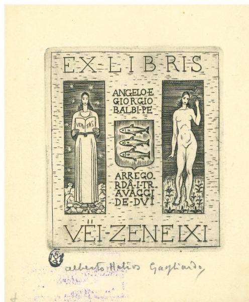 Ex Libris Angelo e Giorgio Balbi (Pe arregorda i travaggi de dui vei zeneixi)