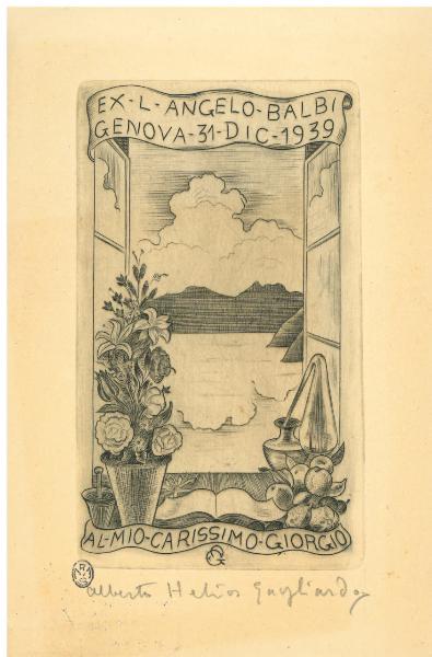 Ex L Angelo balbi (Genova 31 dic 1939, Al mio carissimo Giorgio)