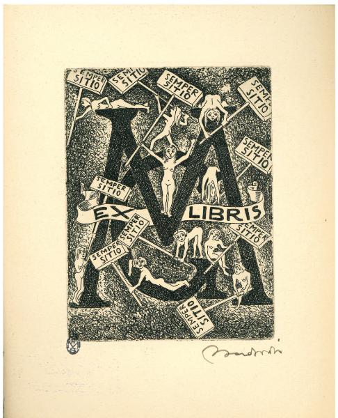 Ex Libris M G (Semper sitio)