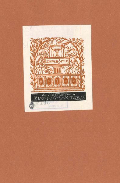 Ex Libris Gianni Mantero (Semper Sitio)