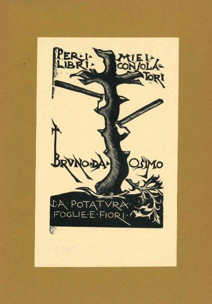 Per i miei libri consolatori Bruno da Osimo (da potatura foglie e fiori)