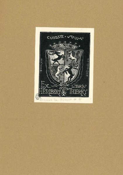 Ex Libris Heribert Thierry (Cuique suum)