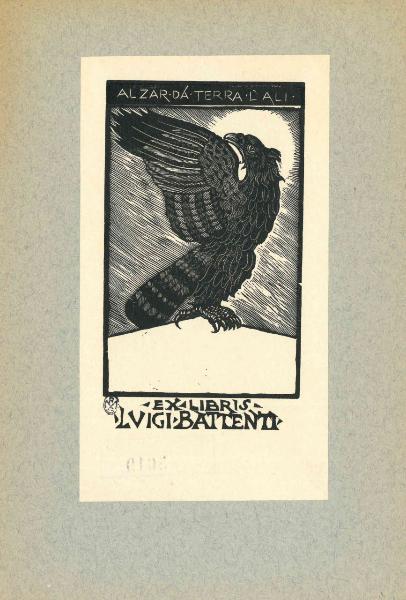 Ex Libris Luigi Battenti (Alzar da terra l'ali)