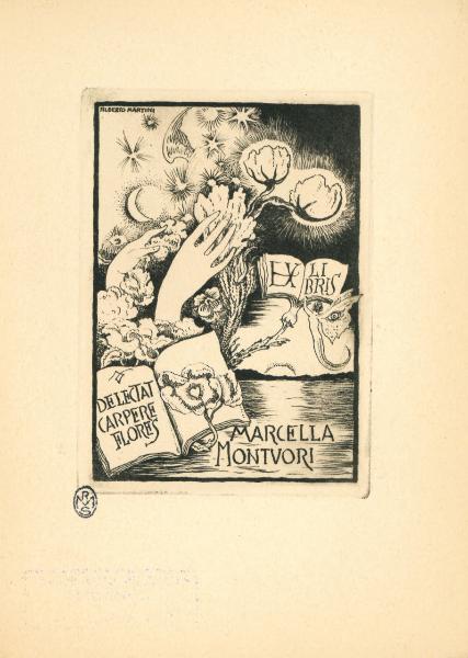 Ex Libris Marcella Montuori (Delectat carpere flores)