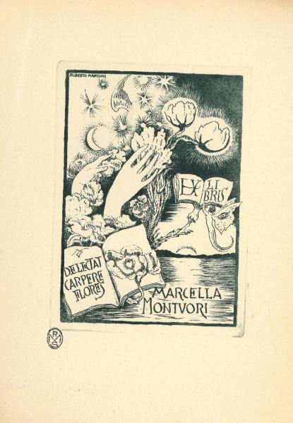 Ex Libris Marcella Montuori (Delectat carpere flores)