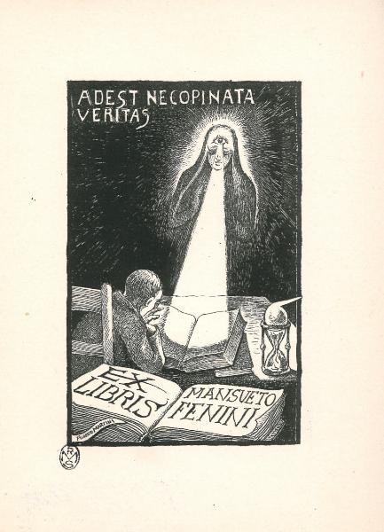 Ex Libris Mansueto Fenini (Adest necopinata veritas)