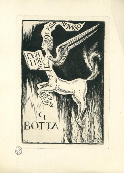 Ex Libris G Botta (Sic fata resurgo)