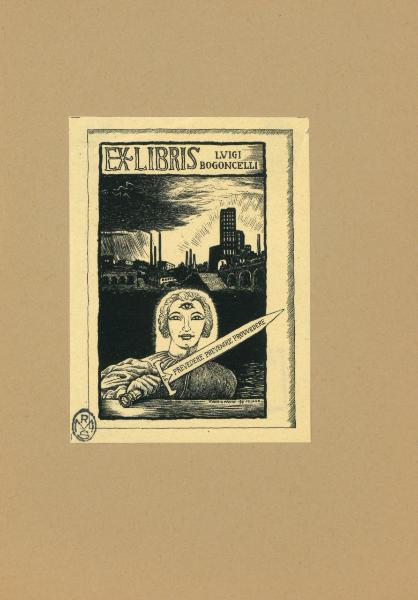 Ex Libris Luigi Bagoncelli (LB Prevedere Prevenire Provvedere, Milano)