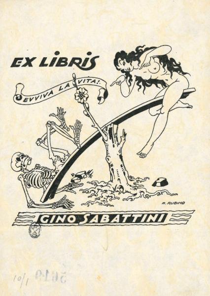 Ex Libris Gino Sabattini (Evviva la vita!)