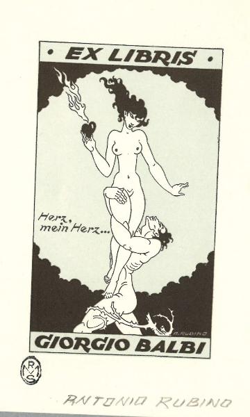 Ex Libris Giorgio Balbi (Herz mein herz)