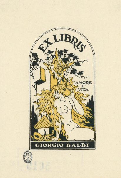 Ex Libris Giorgio Balbi (Amore è vita)