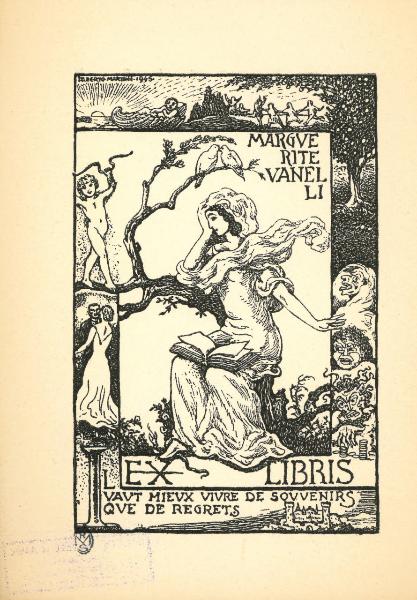 Ex Libris Marguerite Vanelli (Il vaut mieux vivre de souvenirs que de regrets)