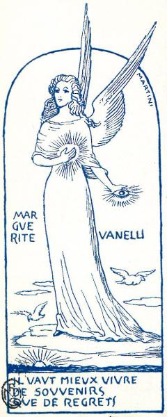 Ex Libris Margherita Vanelli (Il vaut mieux vivre de souvenirs que de regrets)