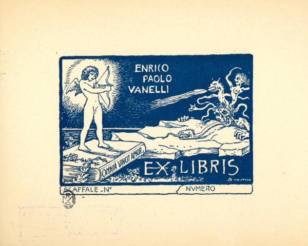 Ex Libris Enrico Paolo Vanelli (Omnia Vincit Amor)(scaffale N° N°)