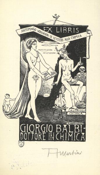 Ex Libris Giorgio Balbi - Dottore in chimica (antepongo volentieri le lettere alla chimica)