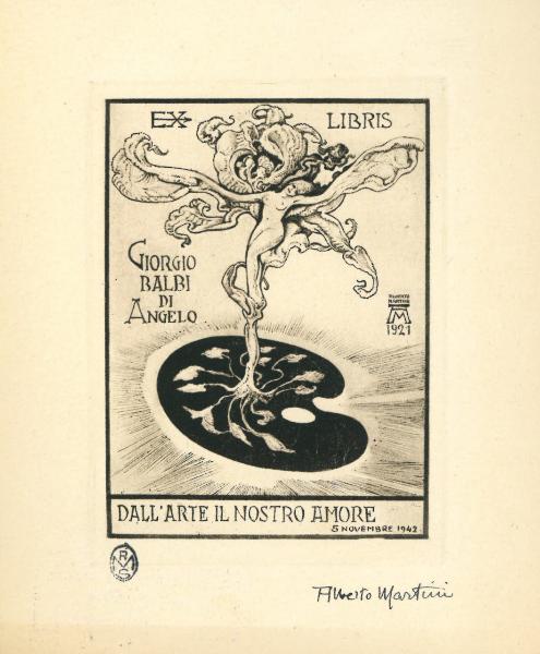 Ex Libris Giorgio Balbi di Angelo (Dall'arte il nostro amore)