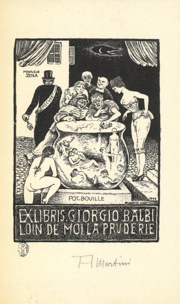 Ex libris Giorgio Balbi (Loin de moi la pruderie)