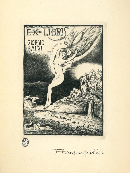 Ex Libris Giorgio Balbi (Vivo perchè amo)