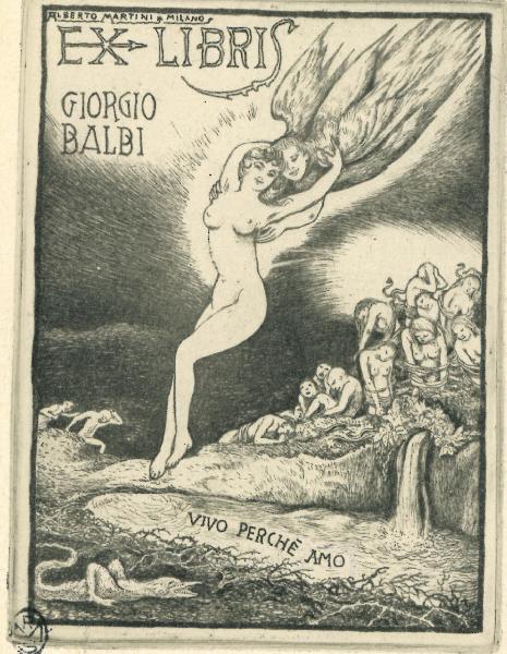 Ex Libris Giorgio Balbi (Vivo perchè amo)