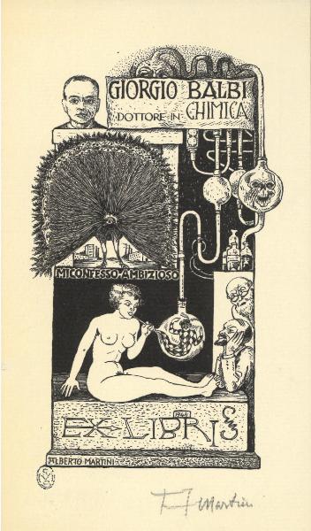 Ex Libris Giorgio Balbi dottore in chimica (mi confesso ambizioso)