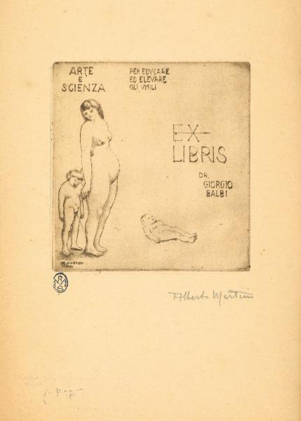 Ex Libris dr. Giorgio Balbi (Arte e Scienza, per educare ed elevare gli umili)