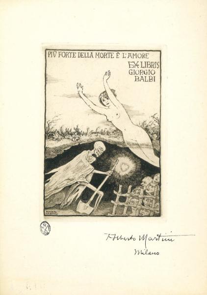 Ex Libris Giorgio Balbi (Più forte della morte è l'amore)