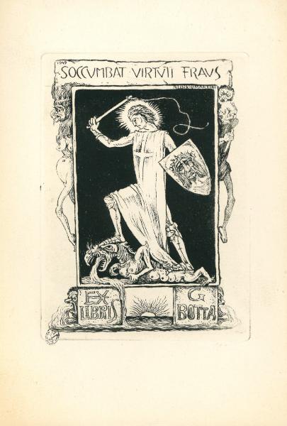 Ex Libris G Botta (Soccumbat virtuti fraus)