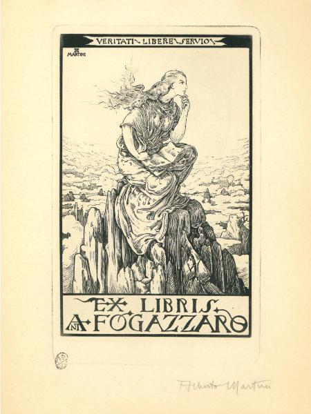 Ex Libris Ant. Fogazzaro (Veritati Libere Servio)