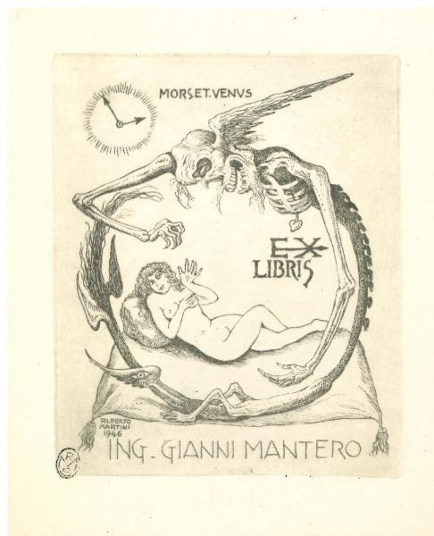 Ex Libris ing. Gianni Mantero (Mors et Venus)