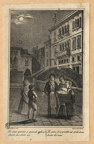 Di sera quinci e quindi egli si ferma per tutte vie/ Le soir il s'arrete id et la danse toutes les rues