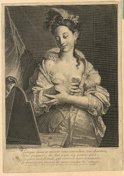 Giovane donna allo specchio