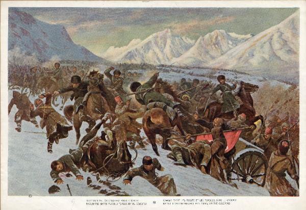 Battaglia nel Caucaso tra Russi e Turchi
