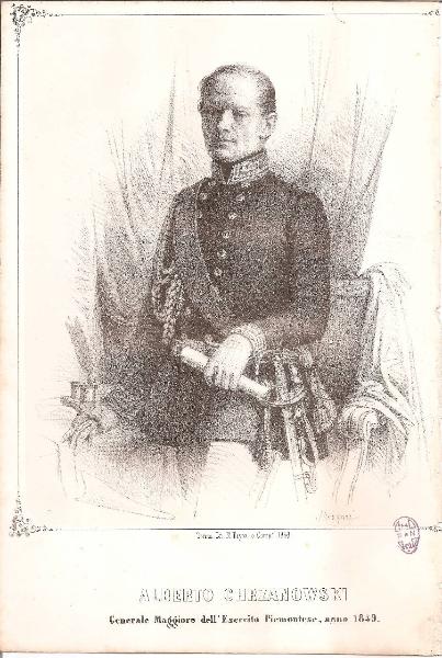 Alberto Chrzanowski. Generale Maggiore dell'Esercito Piemontese, anno 1849