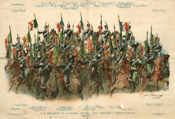 I 24 reggimenti di cavalleria italiana. Loro stendardi e porta-stendardi1 gennaio 1897