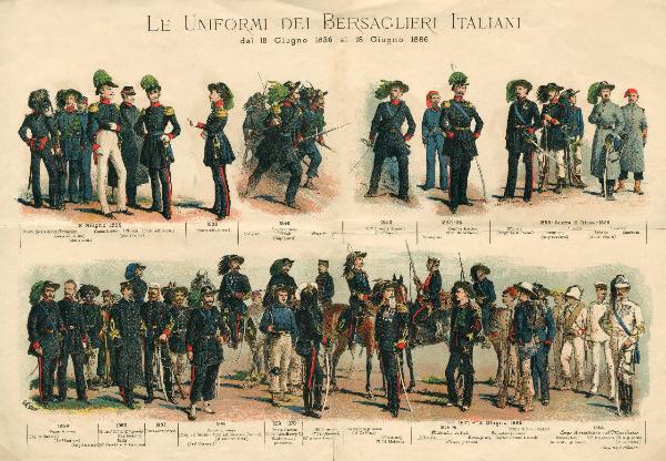 Le Uniformi dei Bersaglieri Italianidal 18 Giugno 1836 al 18 Giugno 1886