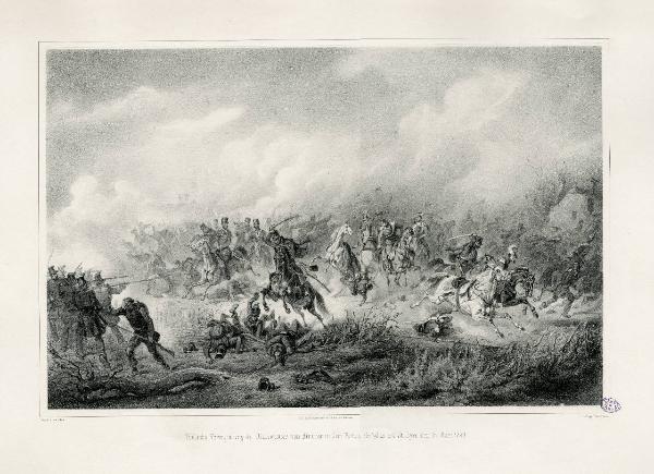 Mortale ferimento del capitano di Cavalleria von Hinuber nello scontro della cavalleria a San Siro il 21 marzo 1849