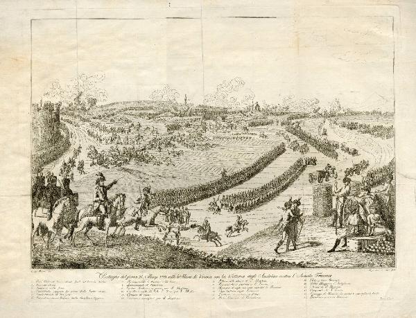 Battaglia del giorno 26 Marzo 1799 sotto le Mura di Verona con la Vittoria degli Austriaci contro l'Armata Francese