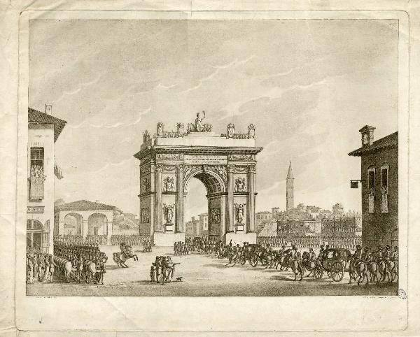 Entrata di Napoleone in Milano da Porta Marengo nel 1800
