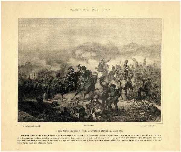 Campagna del 1848Il Duca Vittorio Emanuele di Savoia all'attacco di Staffalo (24 Luglio 1848)