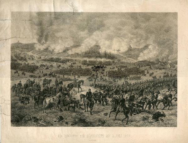 Die Schlacht bei Koniggratz am 3 Juli 1866