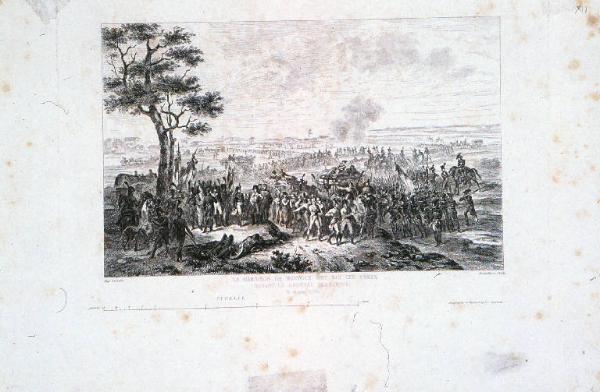 LA GARNISON DE MANTOUE MET BAS LES ARMES / DEVANT LE GENÉRAL SERRURIER. / 2 février 1797.