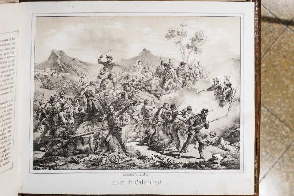 Album storico artistico. Garibaldi nelle due Sicilie ossia guerra d'Italia nel 1860. Scritta da B. G. con disegni dal vero, le barricate di Palermo, ritratti e battaglie, littografati da migliori artisti.