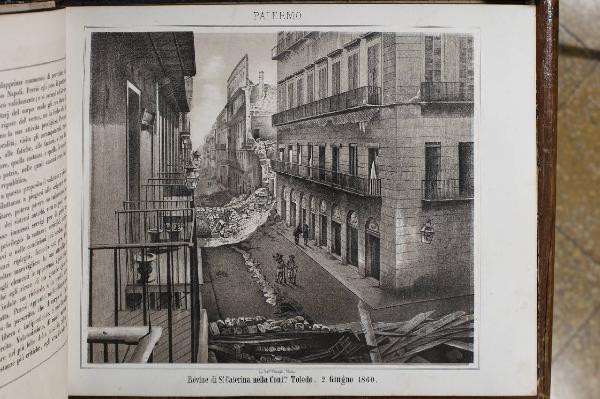 Album storico artistico. Garibaldi nelle due Sicilie ossia guerra d'Italia nel 1860. Scritta da B. G. con disegni dal vero, le barricate di Palermo, ritratti e battaglie, littografati da migliori artisti.