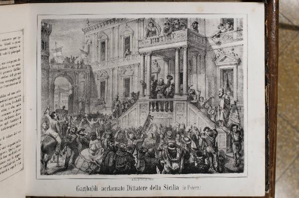 Album storico artistico. Garibaldi nelle due Sicilie ossia guerra d'Italia nel 1860. Scritta da B. G. con disegni dal vero, le barricate di Palermo, ritratti e battaglie, littografati da migliori artisti.