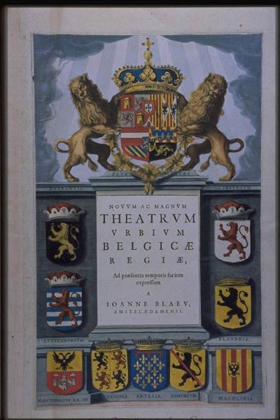 NOVUM AC MAGNVM/THEATRVM/VRBIVM/BELGICAE/REGIAE,/Ad praefentis temporis faciem/expreffum/A/IOANNE BLAEV,/AMSTELAEDAMENSI