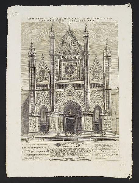 Stampe del Duomo di Orvieto dedicate alla Santità di nostro Signore Pio sesto Pontefice Massimo