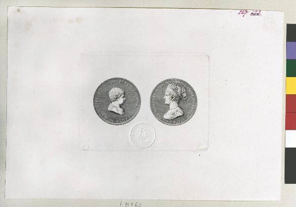 Ritratti in medaglia di Carlo Lodovico Re d'Etruria e di Maria Luisa Regina Reggente