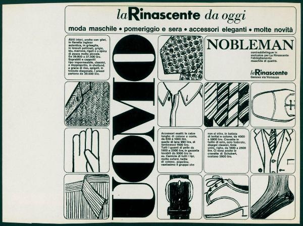 La Rinascente da oggi. Moda maschile. Pomeriggio e sera. Accessori eleganti. Molte novità