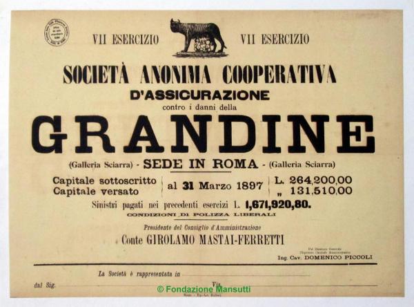 Società anonima cooperativa d'assicurazione grandine